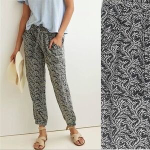 Anthropologie Black and White Patterned Pants